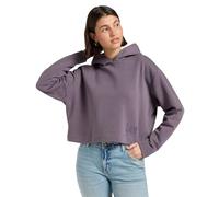Lee Women's Cropped Hoodie Hooded Sweatshirt, Dusty Purple, L