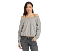 Lee Women's Off Shoulder SWS Sweatshirt, Grey Heather, M