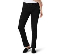 Lee Women's Petite Regular Fit Jeans mit geradem Bein, Schwarz, 2 Kurz