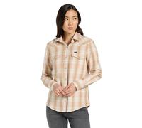 Lee Women's Regular Western Shirt, Khaki Plaid, Large
