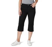 Lee Women's Relaxed Fit Capri Pant, Black, 16