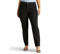Lee Womens Side-Elastic fit Jean, Black Stretch, 28W Medium