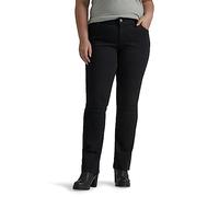 Lee Women's Size Regular Fit Bootcut Jean, Black, 24 Plus Long