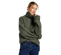 Lee Women's Wide Cuff Turtle Neck Sweater, Olive Gray, L