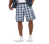 Lee Wyoming Herren-Cargo-Shorts mit Gürtel, Blau kariert, 54 DE