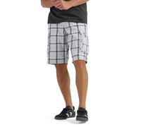 Lee Wyoming Herren-Cargo-Shorts mit Gürtel, Grau kariert, 48