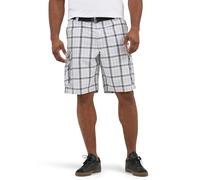 Lee Wyoming Herren-Cargo-Shorts mit Gürtel, Grau kariert, 56