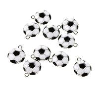 Leeadwaey Fußball-Anhänger, Halskette, Schmuck, Legierung, DIY-Zubehör, S, 1,2 cm, 10 Stück, Durchmesser 1,2 cm, 10 Stück, Durchmesser 1,8 cm, Medium