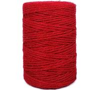 Leecogo Jute-Schnur, 2,5 mm, strapazierfähig, für Kunsthandwerk und dekorative Festival-Projekte, Rot, 100 m
