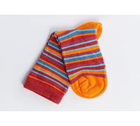 Leela Cotton 2 er Pack Baby/Kinder Socken aus 98% Bio-Baumwolle rot-orange-bordo-blau 3316 31/34