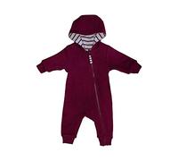 Leela Cotton Baby Fleece-Wendeoverall aus reiner Bio-Baumwolle, Orchidee/Beige-Melange, 62/68