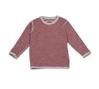 Leela Cotton Baby und Kinder Langarmshirt zum Wenden ziegelrot-beige-melange Gr.74/80