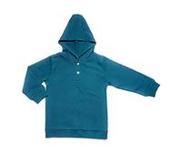 Leela Cotton Baby Kinder Kapuzenshirt Pullover Bio-Baumwolle Kapuzenpullover 2024 (104, donaublau)