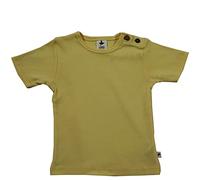 Leela Cotton Baby Kinder Kurzarm T-Shirt Bio-Baumwolle GOTS Shirt Jungen Mädchen Gr. 50 bis 128 (116, zitronengelb)