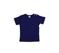 Leela Cotton Baby Kinder Kurzarm T-Shirt Bio-Baumwolle GOTS Shirt Jungen Mädchen Gr. 50 bis 128 (62/68, Dunkelblau)