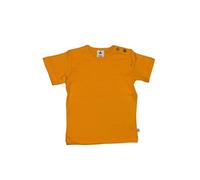 Leela Cotton Baby Kinder Kurzarm T-Shirt Bio-Baumwolle GOTS Shirt Jungen Mädchen Gr. 50 bis 128 (62/68, Sonnengelb)