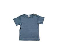 Leela Cotton Baby Kinder Kurzarm T-Shirt Bio-Baumwolle GOTS Shirt Jungen Mädchen Gr. 50 bis 128 (74/80, Taubenblau)