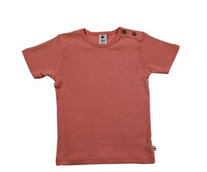 Leela Cotton Baby Kinder Kurzarm T-Shirt Bio-Baumwolle GOTS Shirt Jungen Mädchen Gr. 50 bis 128 (74/80, Aprikose)