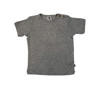 Leela Cotton Baby Kinder Kurzarm T-Shirt Bio-Baumwolle GOTS Shirt Jungen Mädchen Gr. 50 bis 128 (86/92, grau-Melange)