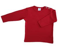Leela Cotton Baby Kinder Langarmshirt Bio-Baumwolle T-Shirt Shirt Jungen Mädchen (74-80, Ziegelrot)