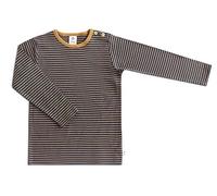 Leela Cotton Baby Kinder Langarmshirt Ringelshirt Bio-Baumwolle T-Shirt Shirt Jungen Mädchen Gr. 50/56 bis 128 (74/80, ingwer-Indigo)