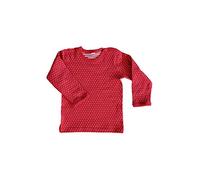 Leela Cotton Baby Kinder Langarmshirt Wendelangarmshirt Bio-Baumwolle Wendeshirt T-Shirt Jungen Mädchen Gr. 50/56 bis 140 (86/92, rot)