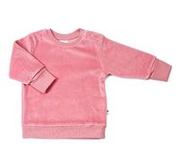 Leela Cotton Baby Kinder Nicky Sweatshirt Bio-Baumwolle 6 Farben Wählbar Jungen Mädchen Langarmshirt T-Shirt Gr. 62/68 bis 116 (74-80, Altrosa)