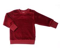 Leela Cotton Baby Kinder Nicky Sweatshirt Bio-Baumwolle 6 Farben Wählbar Jungen Mädchen Langarmshirt T-Shirt Gr. 62/68 bis 116 (74-80, Bordeaux)