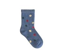 Leela Cotton Kinder Socken Gepunktet aus 98% Bio-Baumwolle 3324 Jeans-melange 3325 21/23