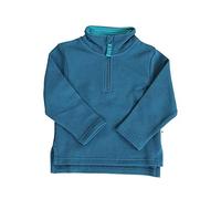 Leela Cotton Troyer Piquestoff Bio-Baumwolle Langarmshirt Pullover Donau-Blau 74-80