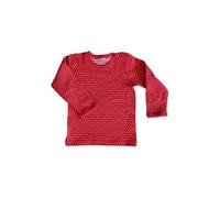 Leela Cotton Baby und Kinder Langarmshirt zum Wenden Pünktchen rot-weiß Gr.74/80