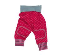 Leela Cotton Baby und Kinder Hose zum Wenden persischrot-taubenblau Gr.86/92