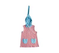 Leela Cotton Baby und Kinder Kleid mit Zipfelkapuze Flamme Gr.98/104