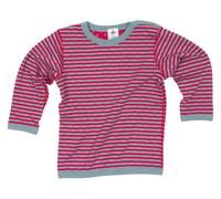 Leela Cotton Baby und Kinder Langarmshirt zum Wenden persischrot-taubenblau Gr.74/80