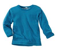 Leela Cotton Baby und Kinder Langarmshirt zum Wenden Pünktchen blau-weiß Gr.116
