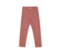 Leela Cotton Baby und Kinder Leggings Ripp Qualität Bio Baumwolle dunkel mauve Gr.74/80