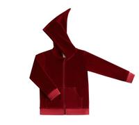 Leela Cotton Baby und Kinder Nicky-Kapuzenjacke reine Bio-Baumwolle Bordeaux 98/104