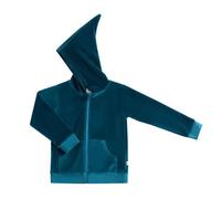 Leela Cotton Baby und Kinder Nicky-Kapuzenjacke reine Bio-Baumwolle Donaublau 86/92