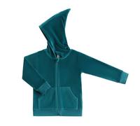 Leela Cotton Baby und Kinder Nicky-Kapuzenjacke reine Bio-Baumwolle Grün (Tanne) 74/80