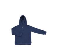 Leela Cotton Baby und Kinder Piqué Kapuzenshirt reine Bio-Baumwolle indigo 74/80