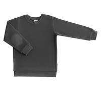 Leela Cotton Baby und Kinder Piqué Sweatshirt reine Bio-Baumwolle anthrazit melange 98/104