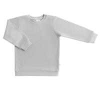 Leela Cotton Baby und Kinder Piqué Sweatshirt reine Bio-Baumwolle grau melange 128