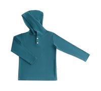 Leela Cotton Baby und Kinder Shirt mit Kapuze Piqué Tanne Gr.98/104