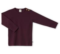 Baby Kinder Langarmshirt Unisex Bio-Baumwolle Rippjersey T-Shirt Shirt Jungen Mädchen (98-104, Aubergine)