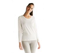 Leela Cotton Damen Langarmshirt 5 Farben Bio-Baumwolle Oberteil T-Shirt naturweiß M
