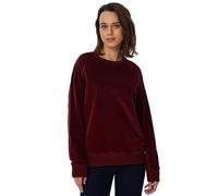 Leela Cotton Damen Nicky Cord Sweatshirt Bio-Baumwolle Pullover (as3, Alpha, m, Regular, Regular, Bordeaux)