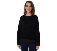 Leela Cotton Damen Nicky Cord Sweatshirt Bio-Baumwolle Pullover (as3, Alpha, m, Regular, Regular, Schwarz)