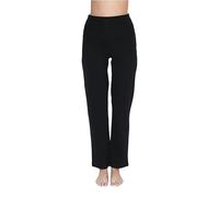 Leela Cotton Damen Sporthose Hose Bio-Baumwolle Trainingshosen Fitnesshose Freizeithose Yoga Pilates (DE/NL/SE/PL, Alphanumerisch, M, Regular, Regular, Schwarz)