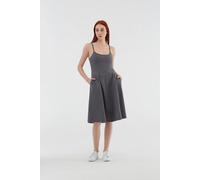 Leela Cotton Damen Trägerkleid Bio-Baumwolle Jersey Kleid Sommerkleid 1734 anthrazit L