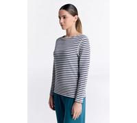 Leela Cotton Damen Wendelangarmshirt - 1228 Marineblau/Beige M